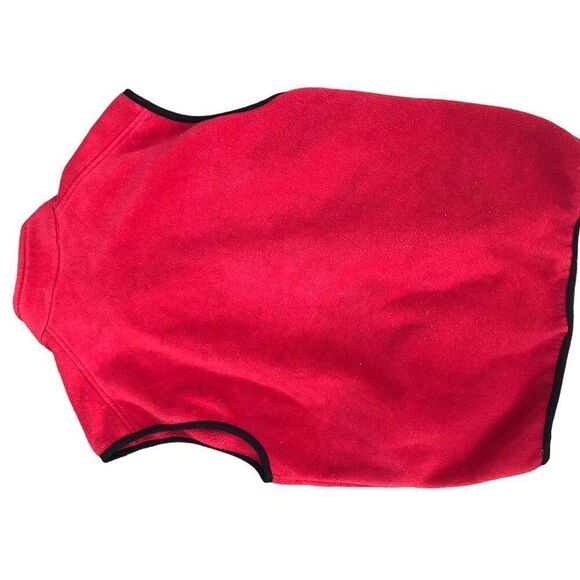 Vintage The North Face Fleece Jacket Vest Red Large - Picture 12 of 12
